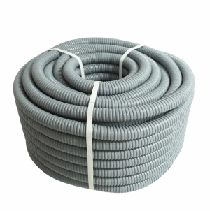 TUBERIA FLEXIBLE C/FORRO DE PVC LIVIANA 1″ DE 50MTS, GRIS