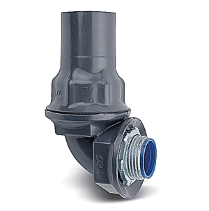 CONECTOR CURVO LIQUID TIGHT 90° CON REVESTIMIENTO PVC 1″